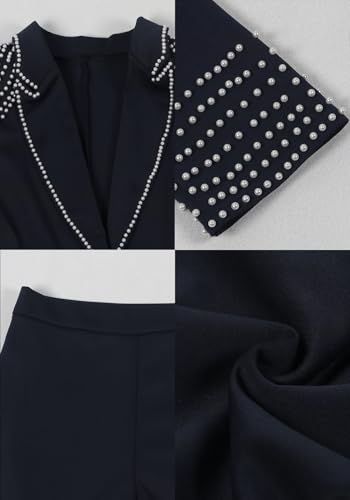 Sisu Couture's Elegant Pearl-Embellished Blazer Set - image 13
