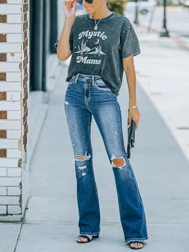 Sisu Couture's Chic High-Waisted Flare Bell Bottom Jeans - image 4