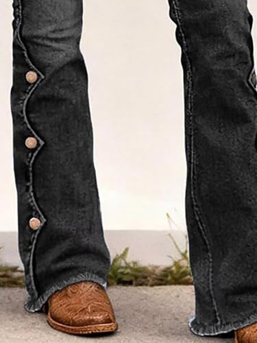 Sisu Couture's Effortlessly Chic Bootcut Jeans with Buttoned Hem - image 11