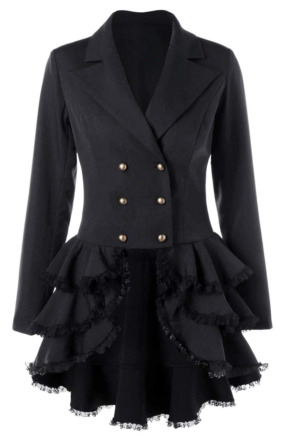 Sisu Couture's Elegant Gothic Tailcoat with Lace Trimmings - image 6
