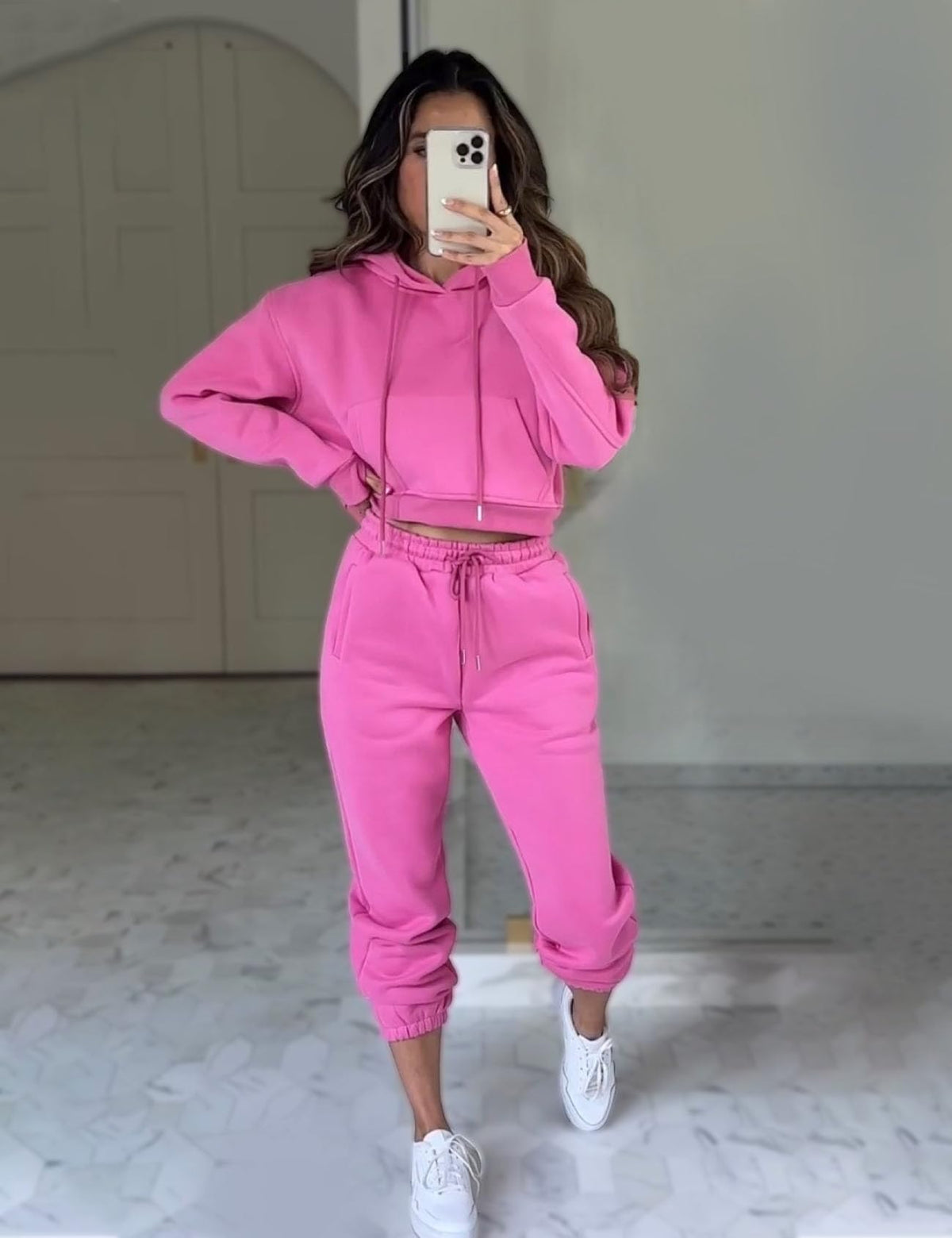 Sisu Couture's Flygo Fleece 2 Piece Outfits Fall Crop Pullover Jogger - image 14