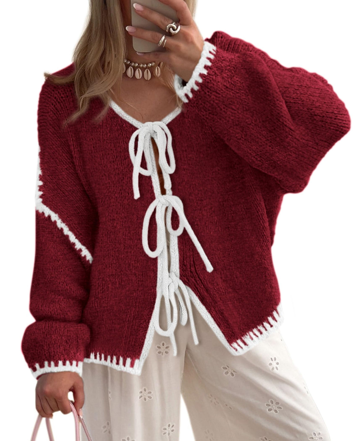 Sisu Couture's Prettygarden Tie Front Bow Cardigan Sweaters - image 10