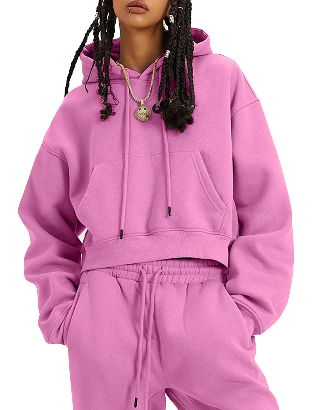 Sisu Couture's Flygo Fleece 2 Piece Outfits Fall Crop Pullover Jogger - image 1