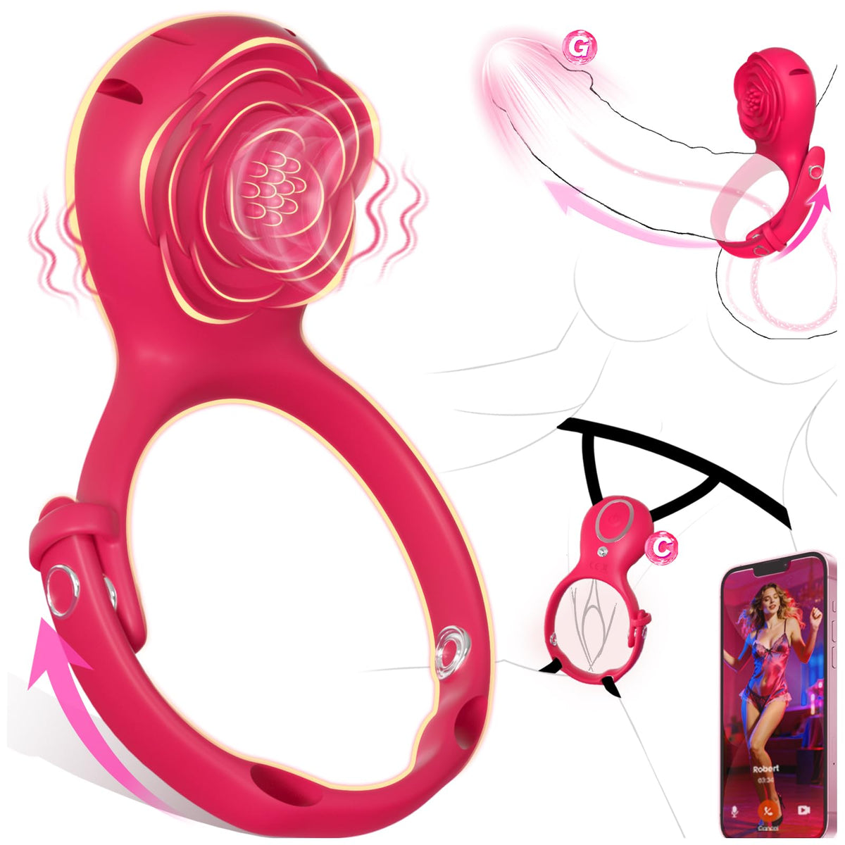 Sisu Couture's Couples Rose App Remote Control Wearable Vibrator - image 22