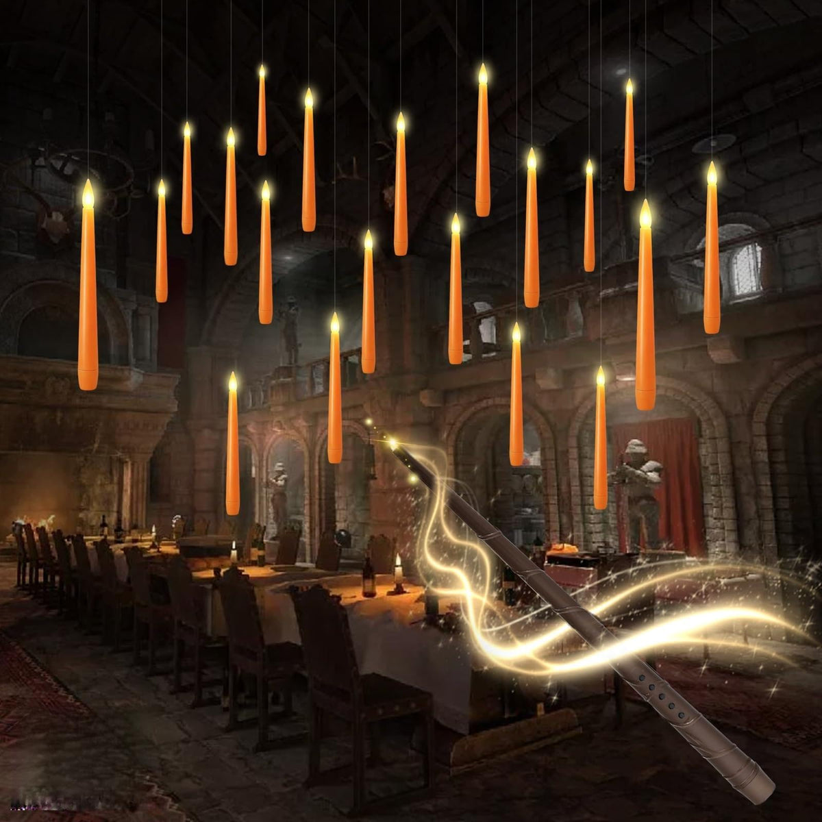 Sisu Couture's Kakoya Flameless Floating Candles With Wand,20 Pcs Magic Led - image 23