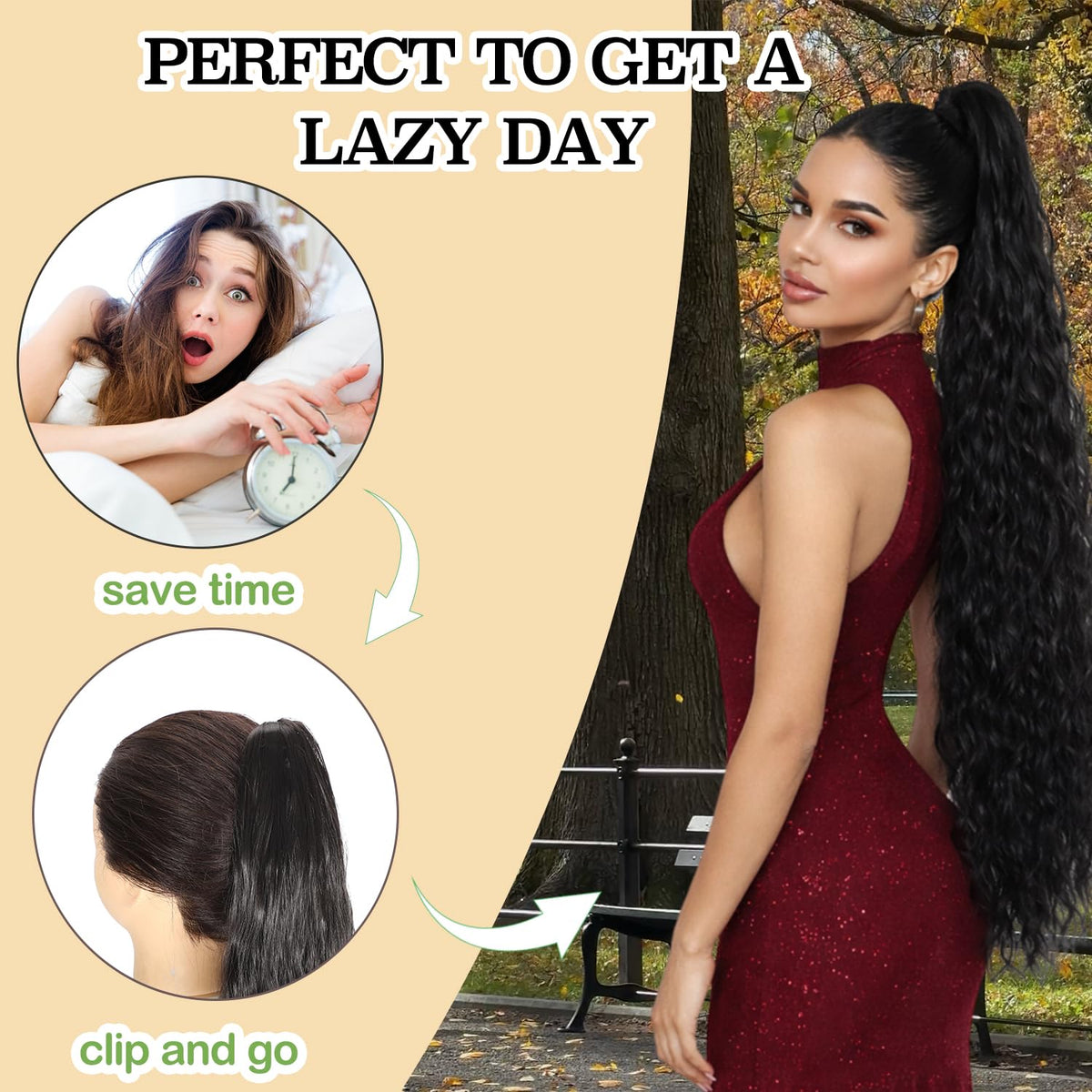 Sisu Couture's Claw Clip Long Wavy Ponytail Extension - image 13