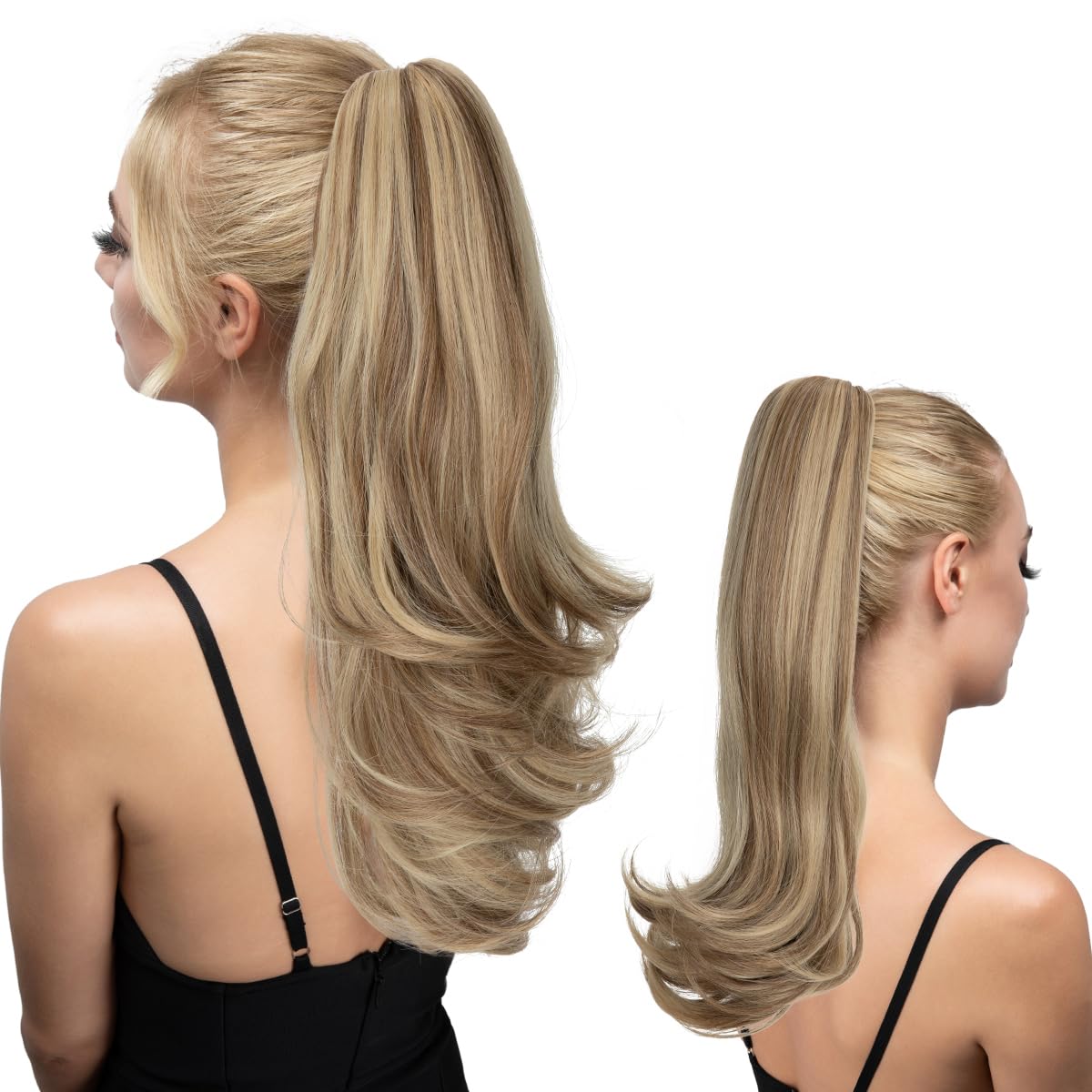 Sisu Couture's Clip in Ponytail Extension Medium Brown 18 Inch Pony - image 23