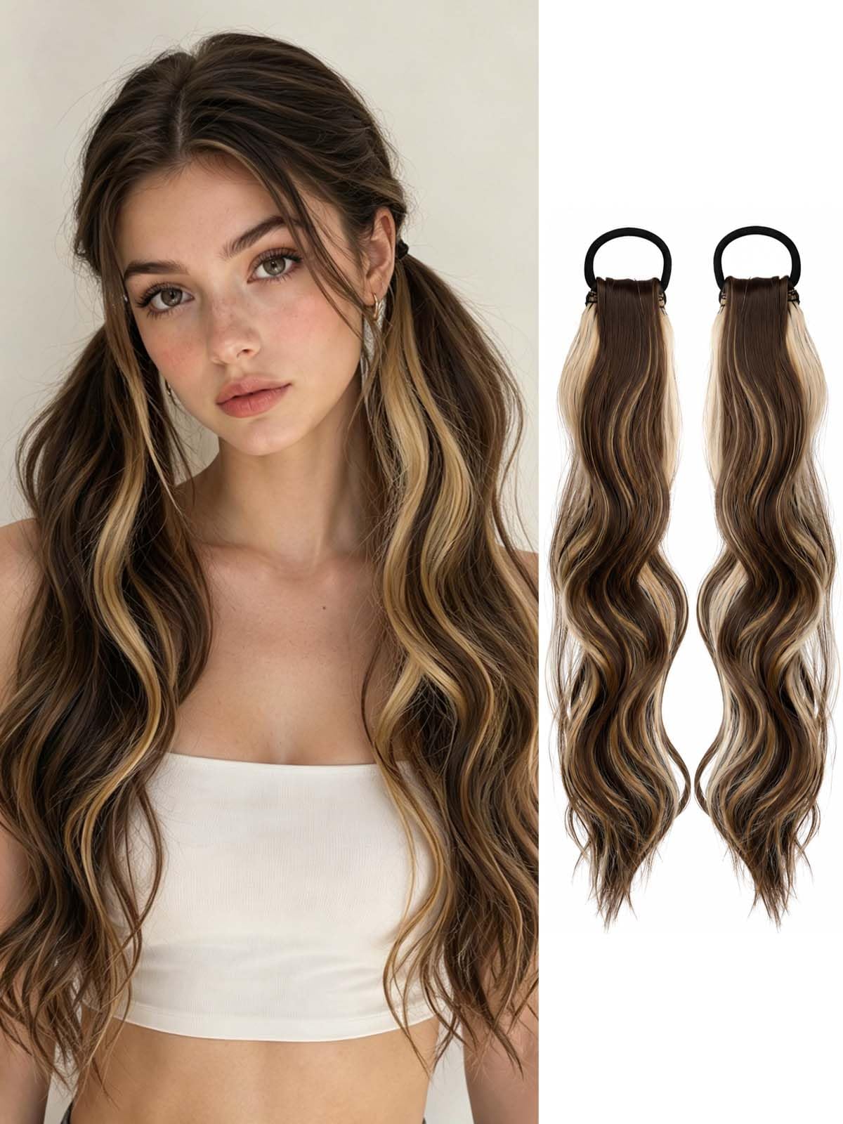 Sisu Couture's 2pcs Curly Ponytail Extension With Hair Tie 17 Inch - image 21