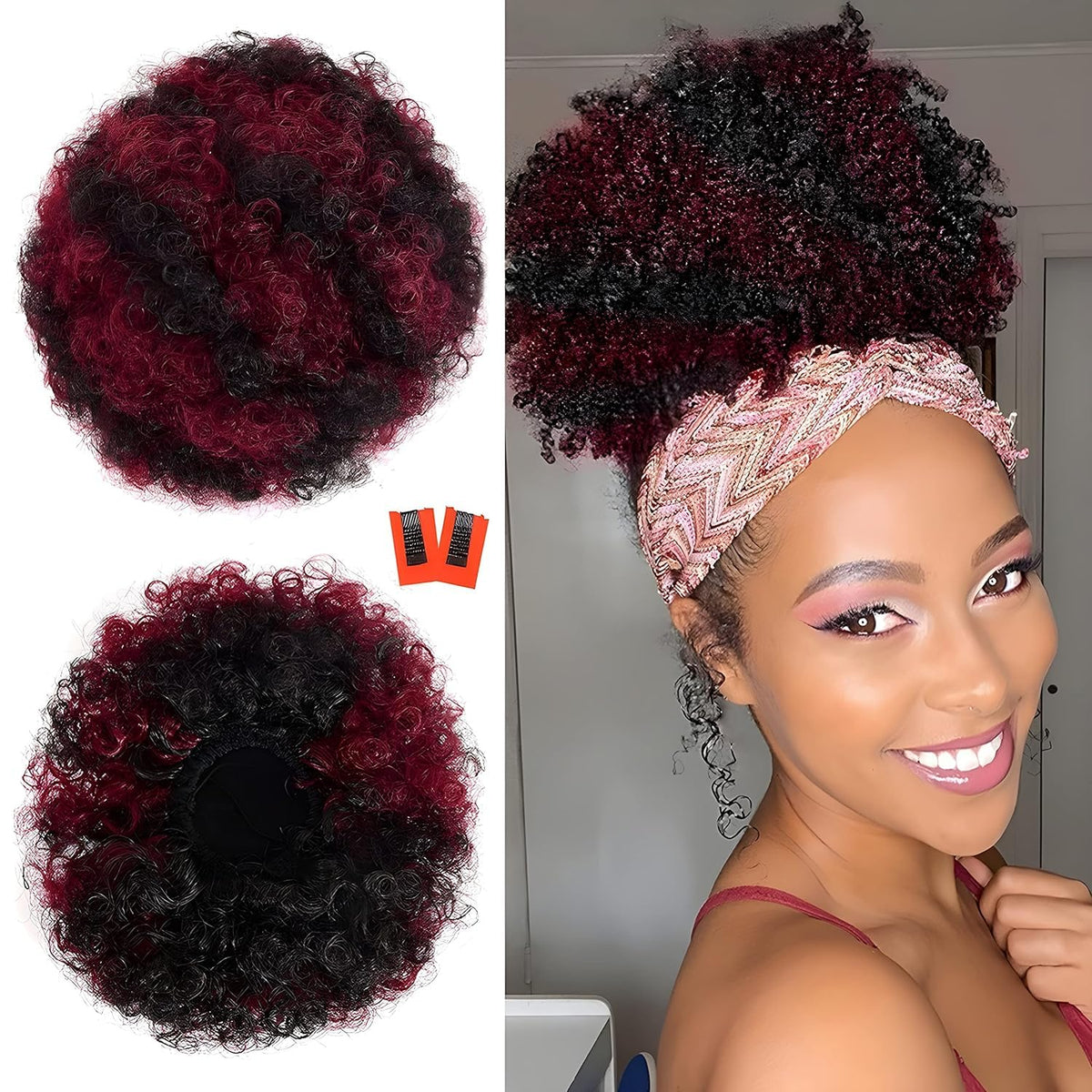 Sisu Couture's Rosmile Afro Puff Drawstring Ponytail Extension For Black - image 21