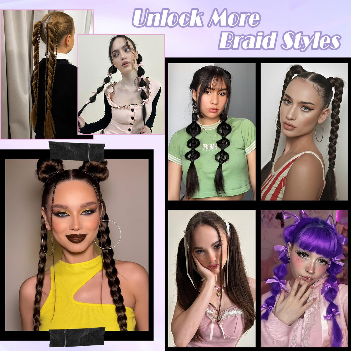 Sisu Couture's 26'' Double Ponytail Extension Set 2 Pcs Diy Braided - image 18