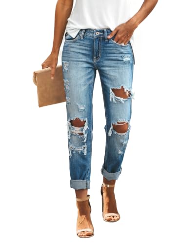 Sisu Couture's Trendy Boyfriend Ripped Distressed Jeans - image 2