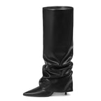 Sisu Couture's Chic Wide Calf Slouchy Knee High Boots - image 2