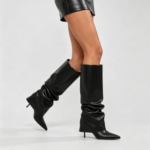 Sisu Couture's Chic Wide Calf Slouchy Knee High Boots - image 9