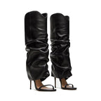 Sisu Couture's Chic Slouchy Open-Toe Stiletto Boots - image 2