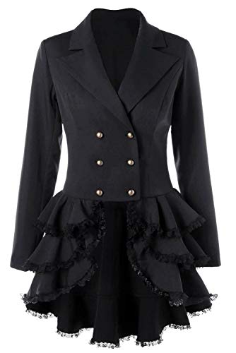 Sisu Couture's Elegant Gothic Tailcoat with Lace Trimmings - image 2