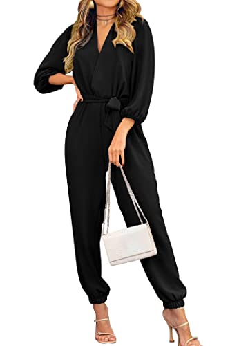 Sisu Couture's Elegant V-Neck Long Sleeve Jumpsuit with Pockets - image 10