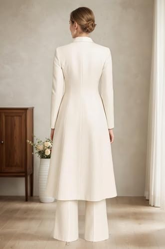 Sisu Couture's Elegant V-Neck 3-Piece Business Suit with Long Blazer - image 4