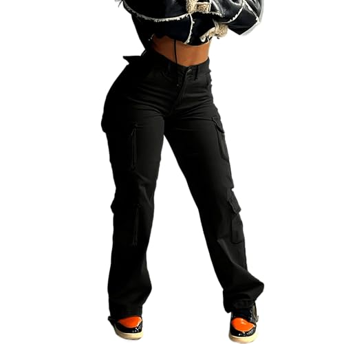 Sisu Couture's Stylish Mid-Rise Baggy Cargo Denim Pants - image 2