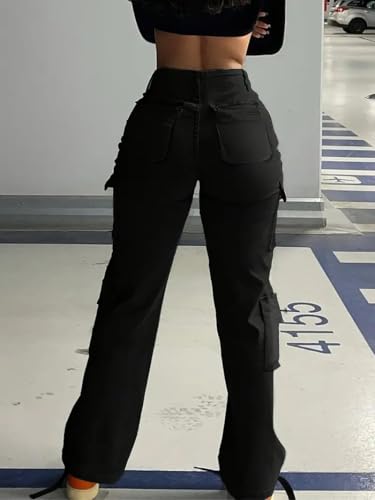 Sisu Couture's Stylish Mid-Rise Baggy Cargo Denim Pants - image 4