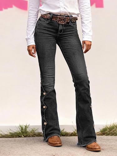 Sisu Couture's Effortlessly Chic Bootcut Jeans with Buttoned Hem - image 3