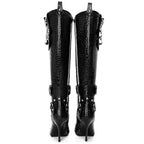 Sisu Couture's Chic Knee-High Stiletto Croc Boots - image 11