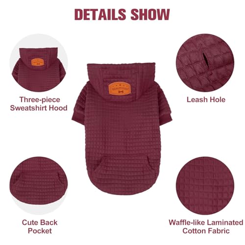 Sisu Couture's Cozy Waffle-Like Dog Hoodie with Pocket - image 11