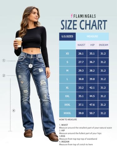 Sisu Couture's Chic Distressed Bootcut Flare Jeans - image 7