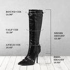 Sisu Couture's Chic Knee-High Stiletto Boots with Sleek Zipper - image 6