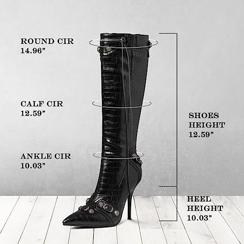 Sisu Couture's Chic Knee-High Stiletto Boots with Sleek Zipper - image 6