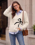 Sisu Couture's Chic Lightweight V-Neck Pullover Sweater - image 10