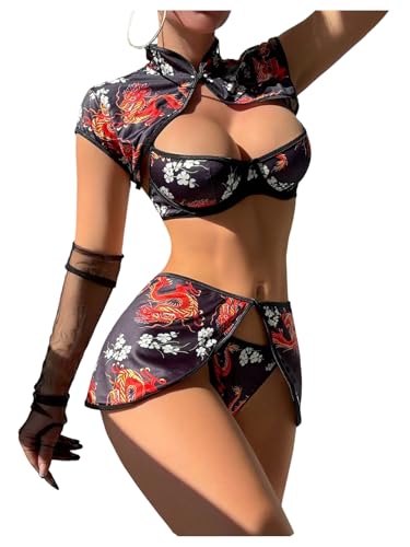 Sisu Couture's Enchanting Dragon Print Lingerie Set - image 1