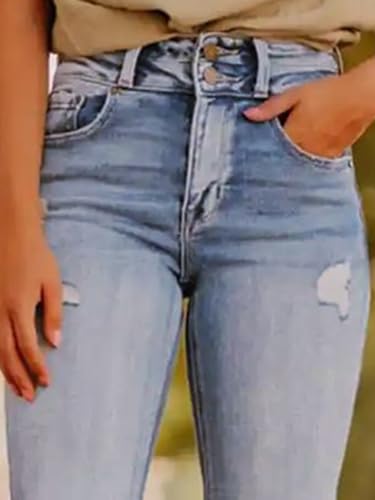 Sisu Couture's Trendy High-Waisted Bell Bottom Jeans with Ripped Detail - image 3