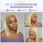 Sisu Couture's Stunning 14-Inch Blonde Bob Wig with Lace Front - image 3