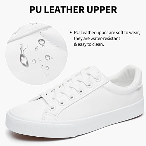 Sisu Couture's White Tennis Shoes Pu Leather Sneakers - image 9