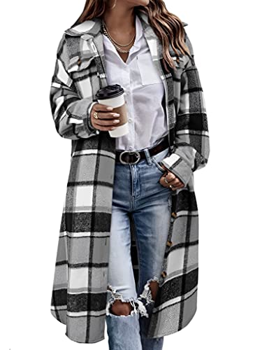 Sisu Couture's Chic Long Plaid Shacket Coat - image 1