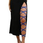Sisu Couture's Black Elastic Leg Wraps Rave Sexy Thigh Garter Leg - image 11