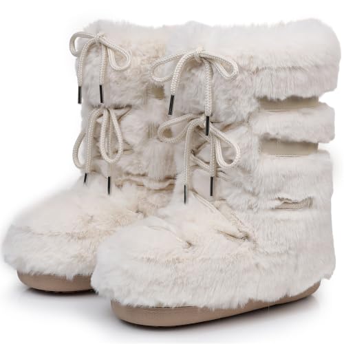Sisu Couture's Cozy Faux Fur Mid-Calf Snow Boots - image 1