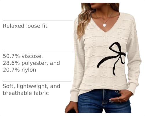 Sisu Couture's Chic Lightweight V-Neck Pullover Sweater - image 5