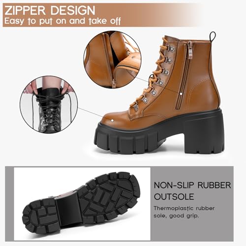 Sisu Couture's Chic High Heel Chunky Combat Booties - image 6