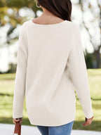 Sisu Couture's Chic Oversized Deep V-Neck Sweater - image 4
