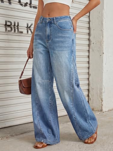 Sisu Couture's High Waisted Wide Leg Jeans Barrel Baggy Pants - image 5