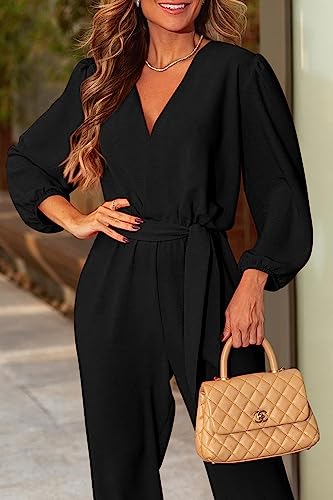 Sisu Couture's Elegant V-Neck Long Sleeve Jumpsuit with Pockets - image 4