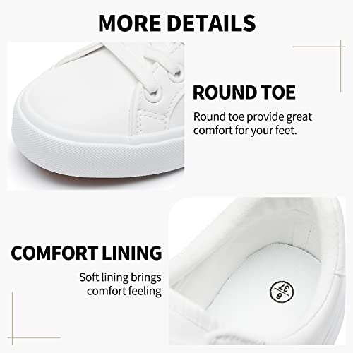Sisu Couture's White Tennis Shoes Pu Leather Sneakers - image 4
