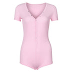 Sisu Couture's Roselux Sexy Deep V Neck Shorts Short Sleeve Knitted - image 3