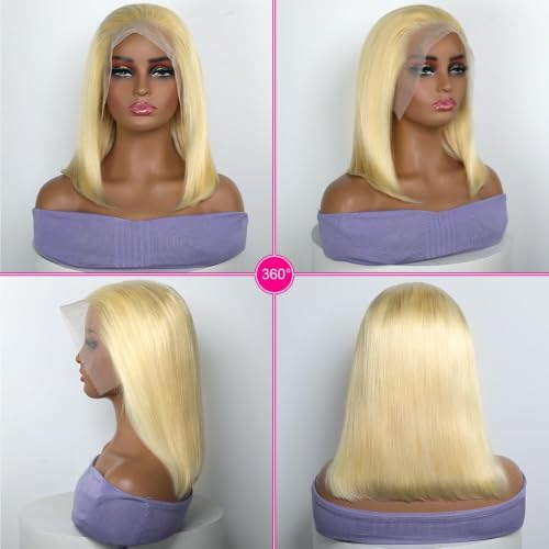 Sisu Couture's Stunning 14-Inch Blonde Bob Wig with Lace Front - image 5