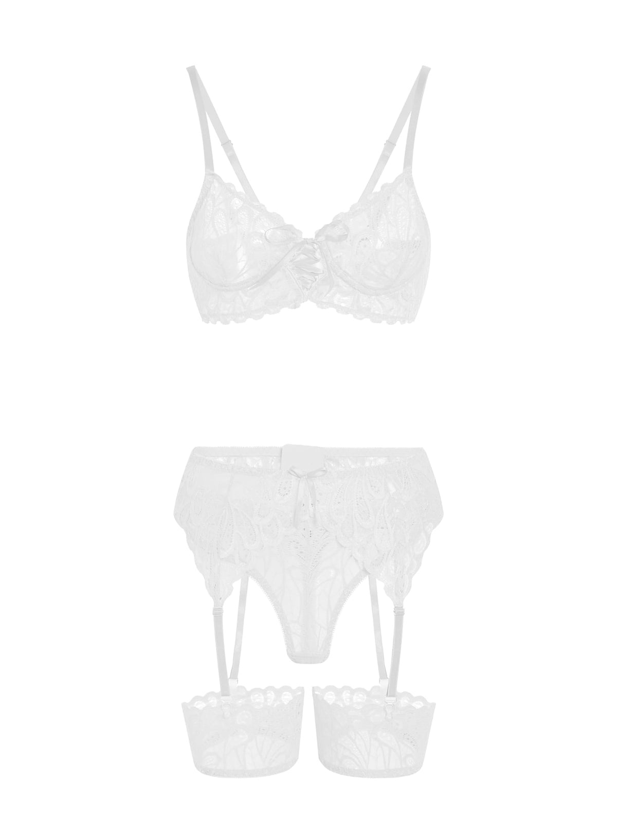 Sisu Couture's Lilosy Sexy Lingerie Outfit Set 3 Piece With Garter - image 15