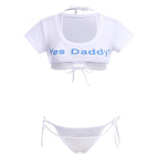 Sisu Couture's Abafip Cute Kawaii Striped Bikini Lingerie Set Micro Tiny - image 23