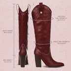Sisu Couture's Chic Knee-High Embroidered Cowboy Boots - image 8