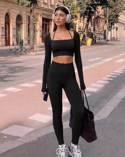 Sisu Couture's Chic Square Neck Workout Set with Scrunch Leggings - image 4
