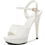 Sisu Couture's Fish Mouth Platform Sexy High Heels Prom Sandals With - image 23